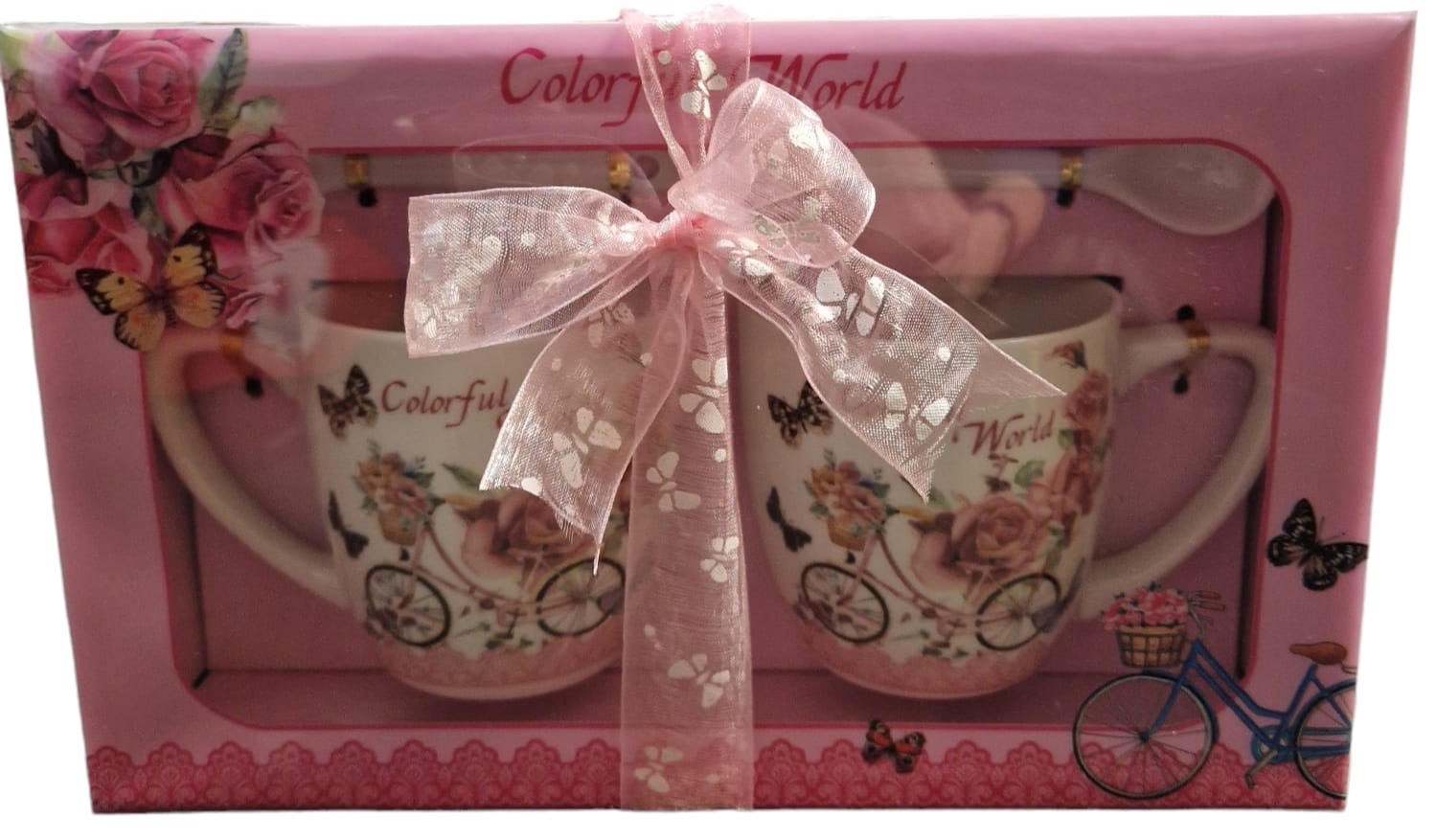 Set 2 cani Cappuccino Life is PINK